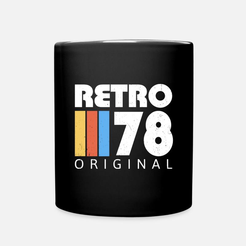 1978 Geburtstag geboren im Jahr 1978 Retro Vintage - Tasse einfarbig - Schwarz