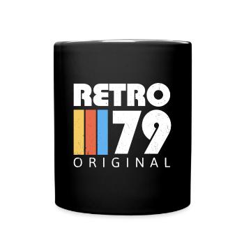 1979 Birthday Born In 1979 Retro Vintage - Full Colour Mug - black - Front