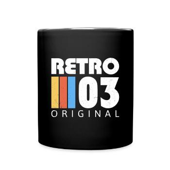 2003 Anniversaire Né En 2003 Rétro Millésime - Mug uni - noir - Devant