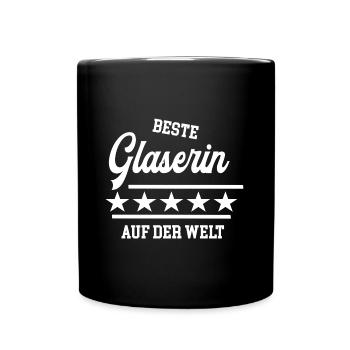 Beste Glaserin Weltbeste Glasbauerin Glaserei - Tasse einfarbig - Schwarz - Vorne