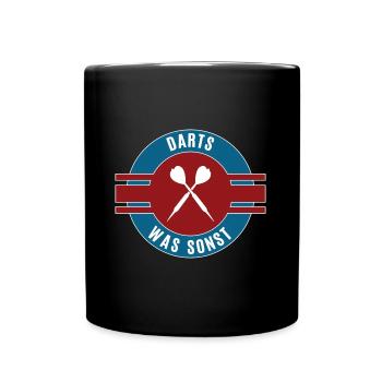 Darts Spieler Hobby Dart Spiel Team Mannschaft - Tasse einfarbig - Schwarz - Vorne