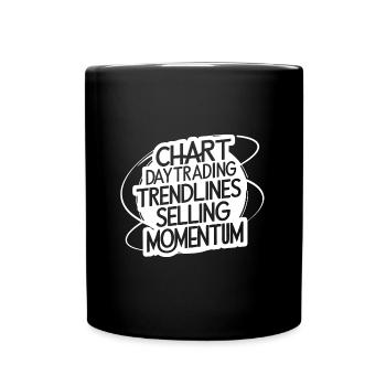 Trading ma passion cool trading design - Mug uni - noir - Devant
