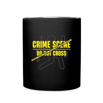 Tatort-ne-pas-croiser-crime-tenue-de-fête - Mug uni - noir - Devant