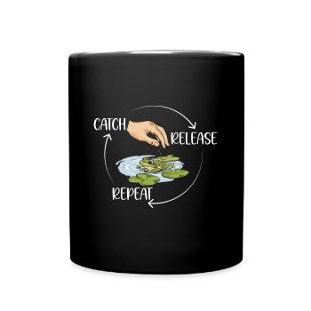 Capturez Relâchez l’aventure de capture de grenouilles - Mug uni - noir - Devant
