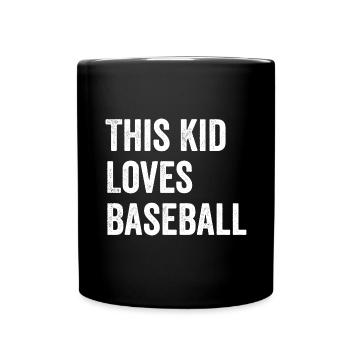 Dieses Kind liebt Baseball-Liebhaber - Tasse einfarbig - Schwarz - Vorne