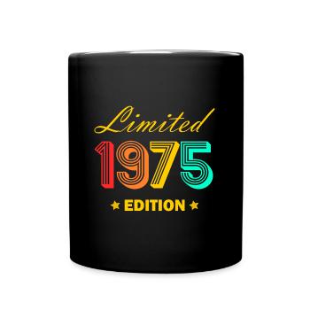 1975 limited edition Retro bunt Jahrgang 1975 - Tasse einfarbig - Schwarz - Vorne