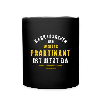 Winzer Praktikant Winzerei Praktikum Weingut - Tasse einfarbig - Schwarz - Vorne