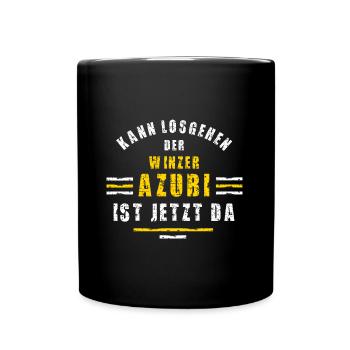 Winzer Azubi Ausbildung Lehre Winzerlehre Winzerei - Tasse einfarbig - Schwarz - Vorne