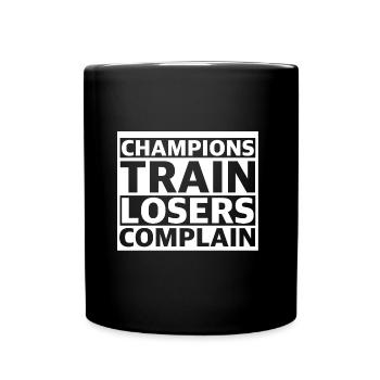 Champions de l’entraînement | Fitness, Protéines, Entraînement - Mug uni - noir - Devant