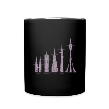 Höchste Wolkenkratzer Wolken Gebäude Mega Türme - Tasse einfarbig - Schwarz - Vorne