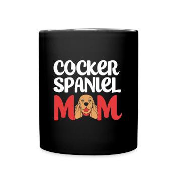 Cocker Spaniel Mama Hundemama - Tasse einfarbig - Schwarz - Vorne