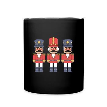 Nussknacker Weihnachten - Tasse einfarbig - Schwarz - Vorne