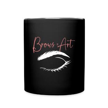 Microblading Make-up Kosmetik Kosmetikerin - Tasse einfarbig - Schwarz - Vorne