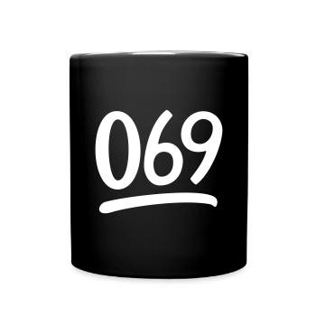 069 Handschrift - Tasse einfarbig - Schwarz - Vorne