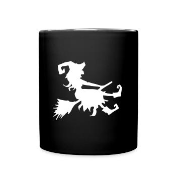 Sorcière d'Halloween - Mug uni - noir - Devant