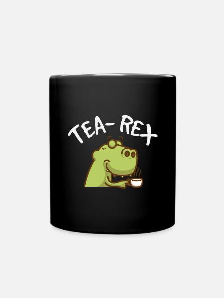 Tea Rex - Tasse einfarbig - Schwarz