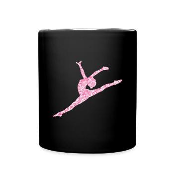 Pinke Turnerin - Tasse einfarbig - Schwarz - Vorne