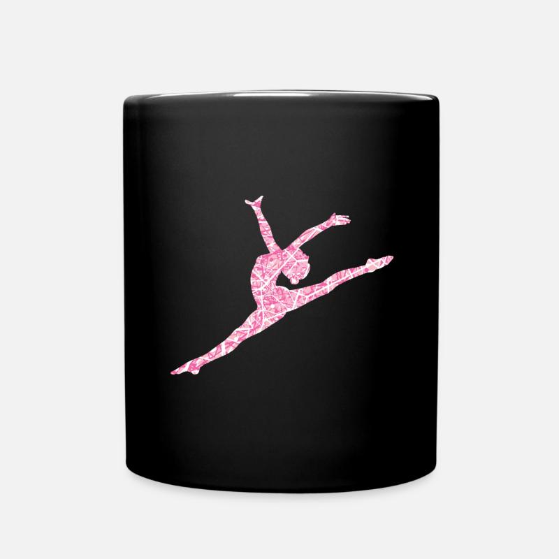 Pink gymnast - Full Colour Mug - black