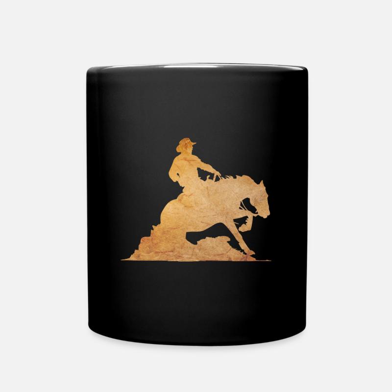 Sliding Stop Westernreiten Reining Geschenk - Tasse einfarbig - Schwarz