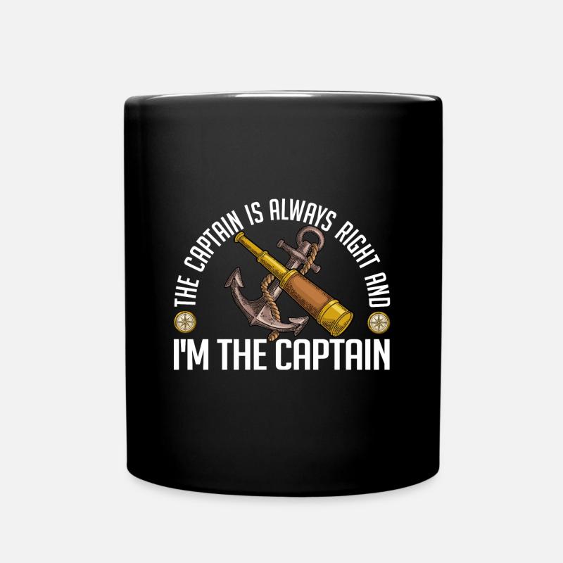Le capitaine a toujours raison | Je suis le capitaine - Mug uni - noir