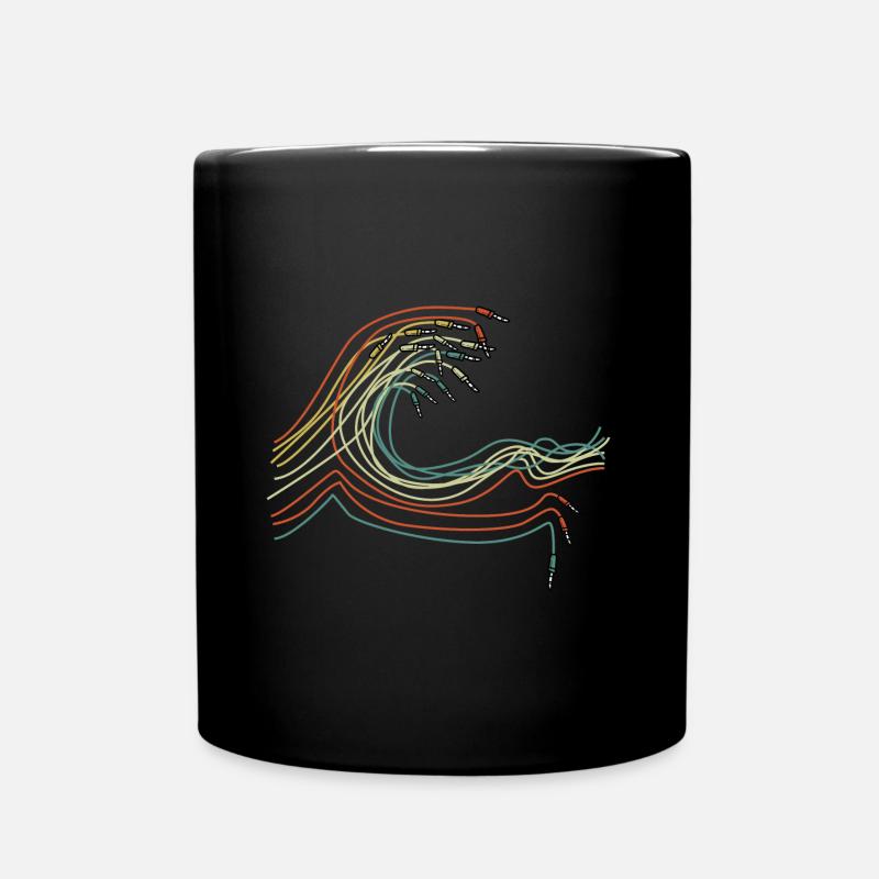 Analoger Synthesizer Musikproduzent Wellenform - Tasse einfarbig - Schwarz