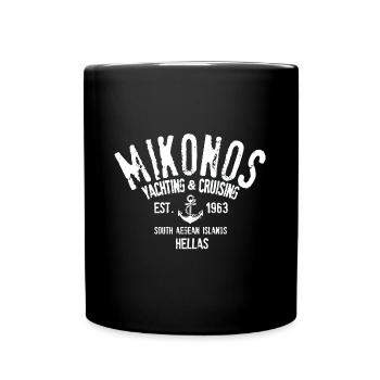 Mikonos Yachting Kreuzfahrt - Tasse einfarbig - Schwarz - Vorne
