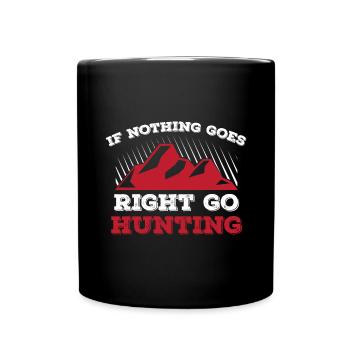 Hunting Hunting Hunter Rifle Shooting Game Hunting - Full Colour Mug - black - Front