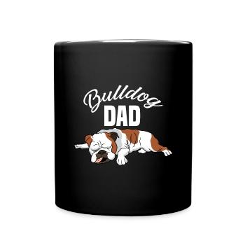 Chien Bulldog Bulldog Papa Propriétaire Propriétaire De Chien - Mug uni - noir - Devant