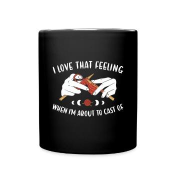 J’aime ce sentiment quand je suis sur le point de lancer - Mug uni - noir - Devant