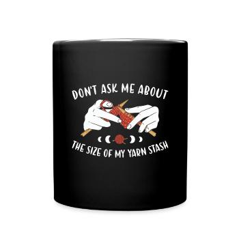 Ne posez pas de questions sur la taille de mon tricot de rangement de fil - Mug uni - noir - Devant
