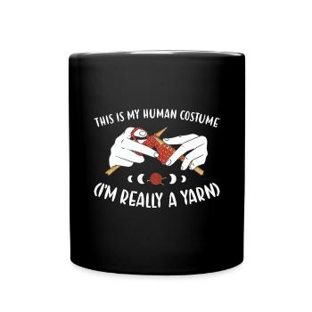 C’est mon tricot de costume humain - Mug uni - noir - Devant