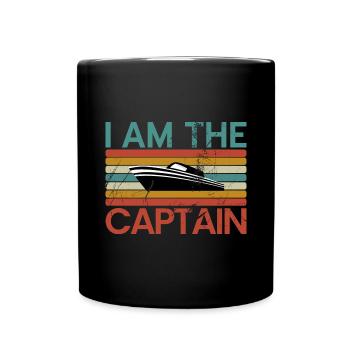 Boat Captain Gift Ship Boat Owner Captain - Full Colour Mug - black - Front