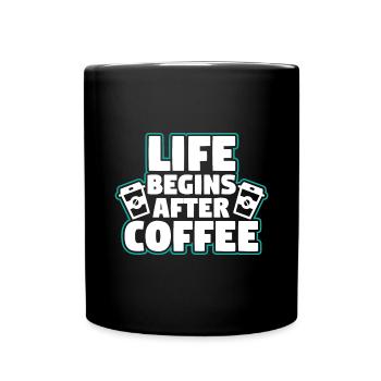 Coffee Espresso Morning Coffee Drinker Americano - Mug uni - noir - Devant