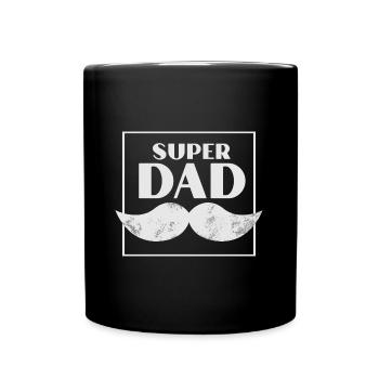 Super Dad Moustachu - Mug uni - noir - Devant