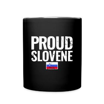 Slovenija Slowenien Slowenische Flagge Slowene - Tasse einfarbig - Schwarz - Vorne