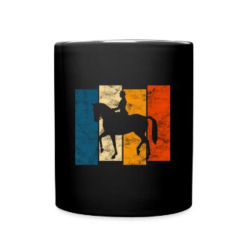 Dressage Équitation Cavaliers de dressage Équitation Équitation - Mug uni - noir - Devant