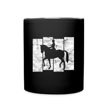 Dressage Équitation Cavaliers de dressage Équitation Équitation - Mug uni - noir - Devant