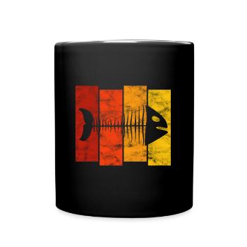 Fishbones for anglers, fishermen and children | Pisces - Full Colour Mug - black - Front