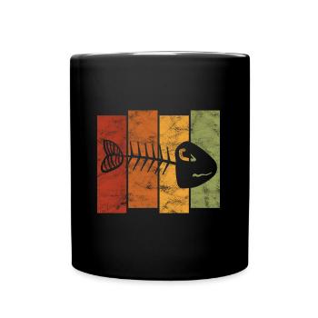 Fishbones for anglers, fishermen and children | Pisces - Full Colour Mug - black - Front