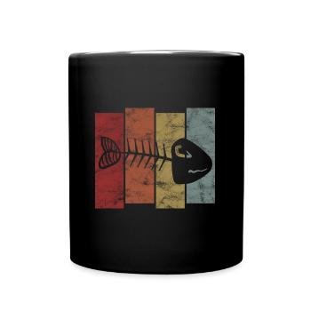 Fishbones for anglers, fishermen and children | Pisces - Full Colour Mug - black - Front