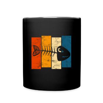 for anglers, fishermen and children | Pisces - Full Colour Mug - black - Front