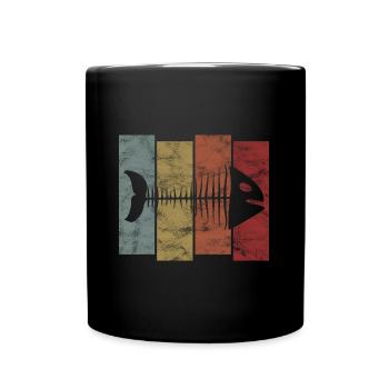 Arête de poisson pour les pêcheurs, les pêcheurs et les enfants | Poissons - Mug uni - noir - Devant