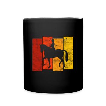 Dressage Cavalier de dressage Cheval d’équitation - Mug uni - noir - Devant