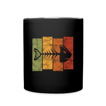for anglers, fishermen and children | Pisces - Full Colour Mug - black - Front