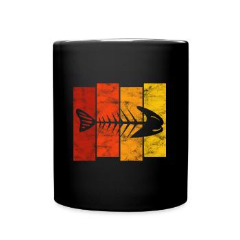 Arête de poisson pour les pêcheurs, les pêcheurs et les enfants | Poissons - Mug uni - noir - Devant