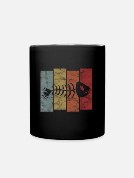Arête de poisson pour les pêcheurs, les pêcheurs et les enfants | Poissons - Mug uni - noir