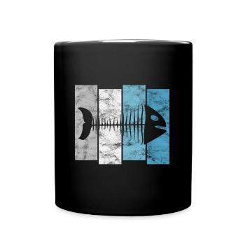 for anglers, fishermen and children | Pisces - Full Colour Mug - black - Front