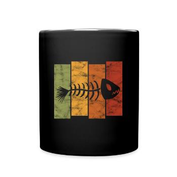 Arête de poisson pour les pêcheurs, les pêcheurs et les enfants | Poissons - Mug uni - noir - Devant