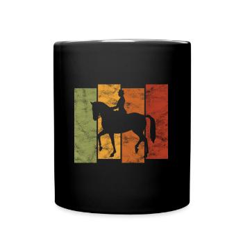 Dressage Cavalier de dressage Cheval d’équitation - Mug uni - noir - Devant