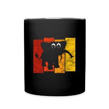 Eléphant éléphant pour enfants - Mug uni - noir - Devant